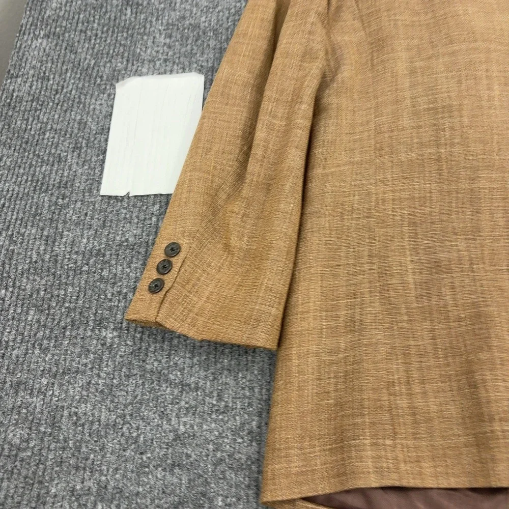 Vintage Antonio Corapi Blazer Mens 40R Brown Wool Linen Blend Sport Coat Classic
